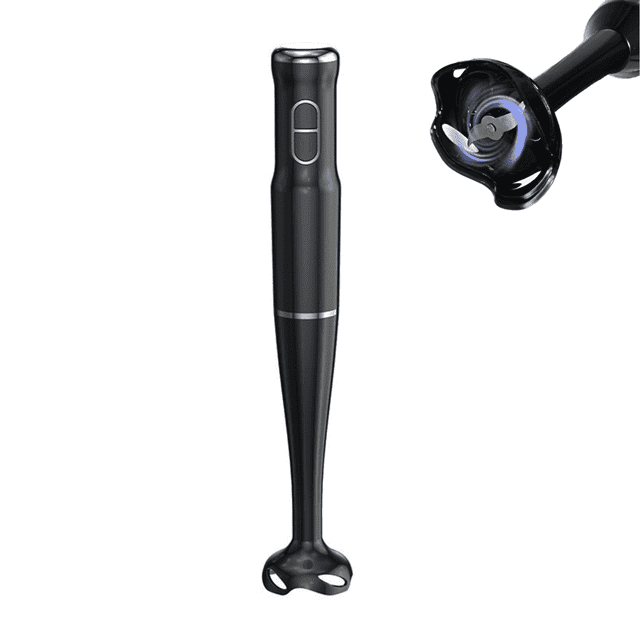 FTCBJJA 400W 2-Speed Handheld Electric Blender, Turbo Boost, Black Immersion Hand Blender Effortless Blending Smoothies, Shakes, Puree or Kid Food