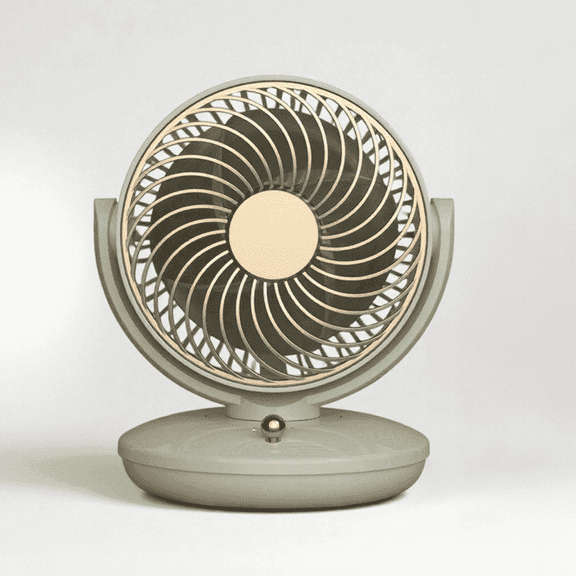 FTCBJJA 6inch Desk Fan,3 Speeds Quiet Air Circulator,140°Vertical Manual and 120°Auto-Oscillating Smart Table Fan for Bedroom,Home and Office,Green