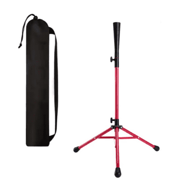 FTCBJJA Adjustable Baseball Batting Tee for Adult, Hitting Tee Ball Stand-Adjustable Height 27.5-45.7inch, Non-Slip Base ( Red)