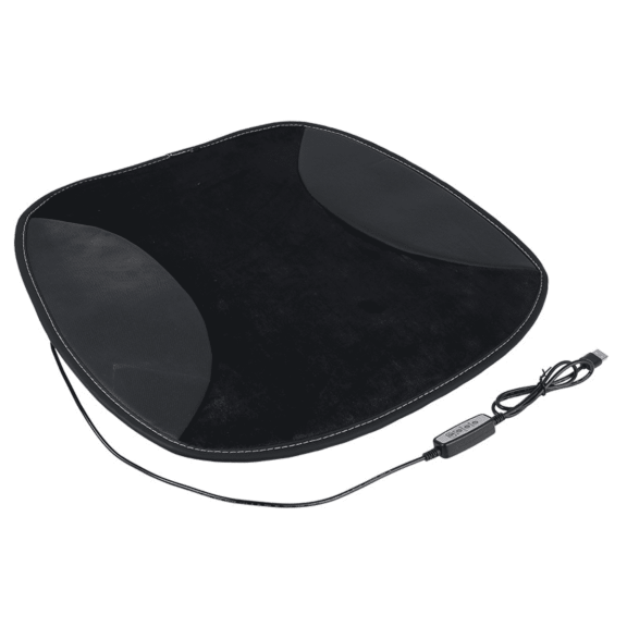 DUANJY Car Heating Seat Cushion, Plush 12V Sedan 24V Truck Seat with 5V USB Port, Comfort Memory Foam, Seat Cushion for Car and Office Chair, Rapid Heating Brown Seat Warmer for Winter.