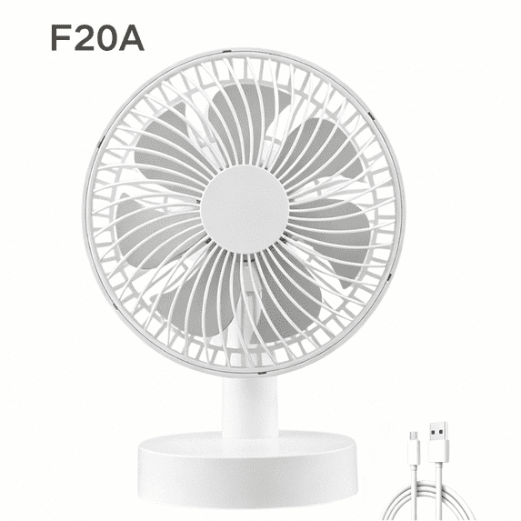 Table Famn SpaceMuse 6 inch Oscillating Fan, 4 Speeds and 8H Timer Desk Air ...
