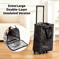 thumbnail image 1 of FTCBJJA Folding Shopping Trolley with Wheels, Waterproof Grocery Bag for Climbing Stairs with Handle, Large Capacity Double Layer Trolley, Black, 1 of 8