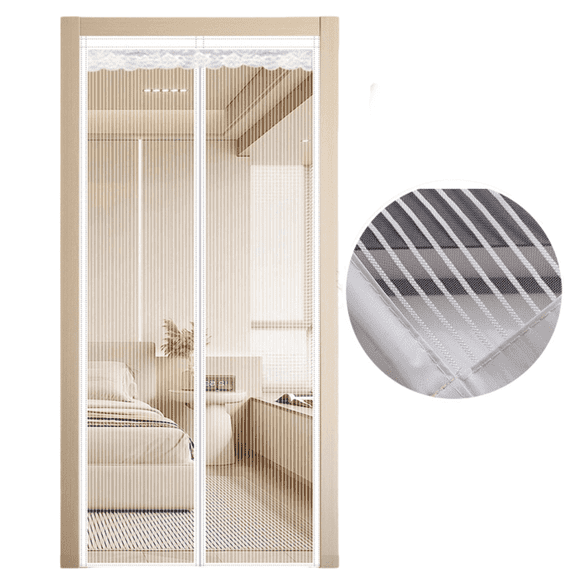 FTCBJJA Magnetic Screen Doors, Screen Itself Size:39"x82", Heavy Duty Curtain, Hands Free Mesh Partition Keeps Bugs Out - Pet and Kid Friendly-mesh white screen door