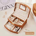 thumbnail image 1 of SPACEMUSE Pull Type Jewelry Box with Mirror, Multi-Functional Jewelry Organizer, Portable Case for Travel, Essential for Home, Ring Bracelet Display Holder (Brown), 1 of 6