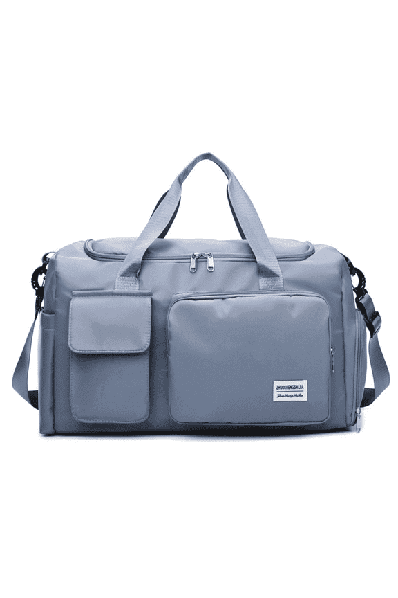 Sports Duffle Bag with Shoe Compartment and Wet Pocket, Multipurpose Lightweight Travel Backpack, Overnight Weekender Training Handbag Yoga Bag for Women and Men, Blue