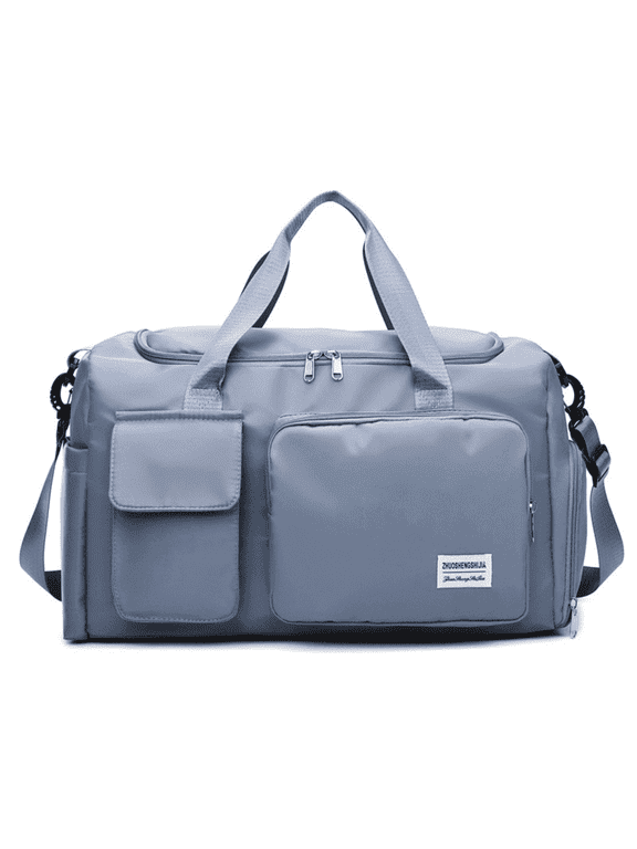 Sports Duffle Bag with Shoe Compartment and Wet Pocket, Multipurpose Lightweight Travel Backpack, Overnight Weekender Training Handbag Yoga Bag for Women and Men, Blue