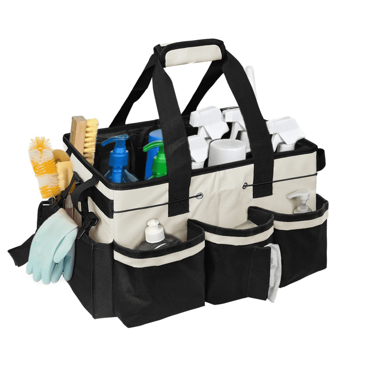 SpaceMuse Wearable Cleaning & Tool Storage Bag with Adjustable Strap & 15 Storage Pockets, Multifunctional Organizer for Cleaning Supplies & Tools