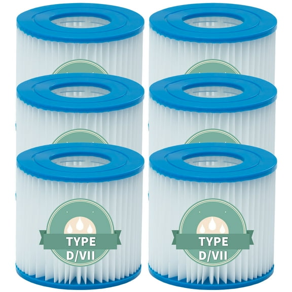 FTCBXT 6 Pack Type D Pool Filter Cartridge ,Replacement Pool Filter Compatible with 58385E,P57100102, P57000104