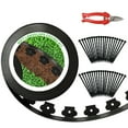 thumbnail image 1 of FTCBXT Landscape Edging Border 2 Inch Tall with 40-Pack Spiral Nylon Anchoring Spikes and 1 Scissor,Plastic Garden Edging Border for DIY Garden,Lawn Edging,Yard (40 FT), 1 of 5