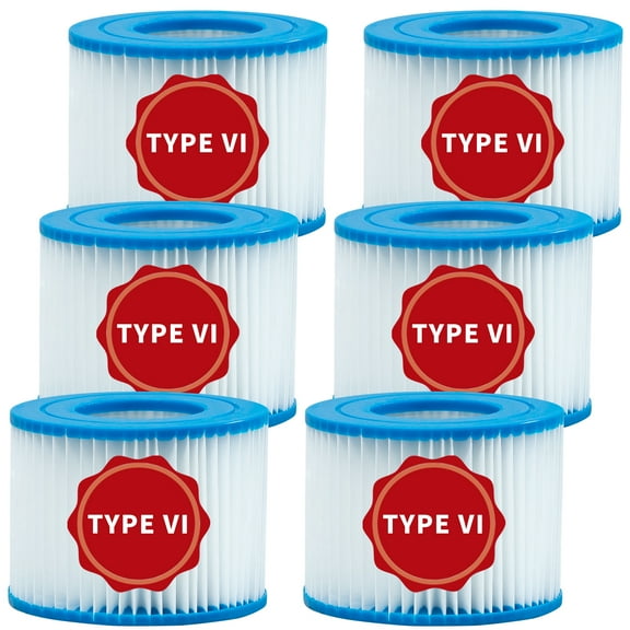 FTCBXT Type vi Hot Tub Filter Replaces 90352E 58323 90427E Hot Tub,Spa Filter Cartridge Inflatable Hot Tub Filters (6 Pack)