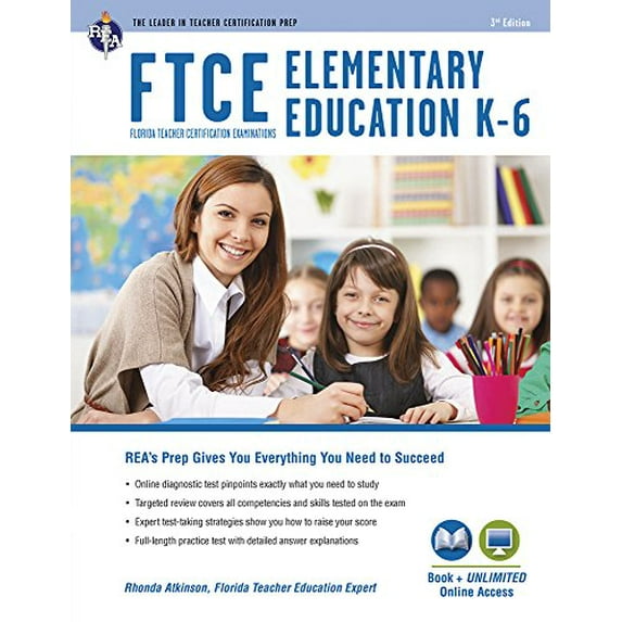 Pre-Owned FTCE Elementary Education K-6 Book + Online (Paperback) 0738612081 9780738612089