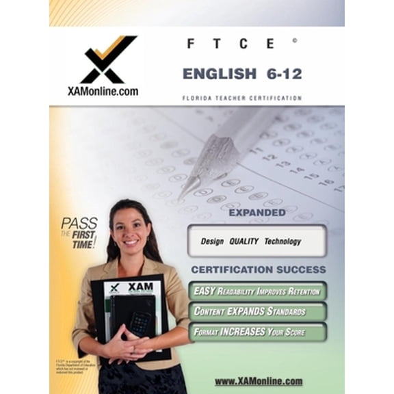 Pre-Owned FTCE English 6-12 Teacher Certification Test Prep Study Guide: Teacher Certification Exam (Paperback) 158197292X 9781581972924