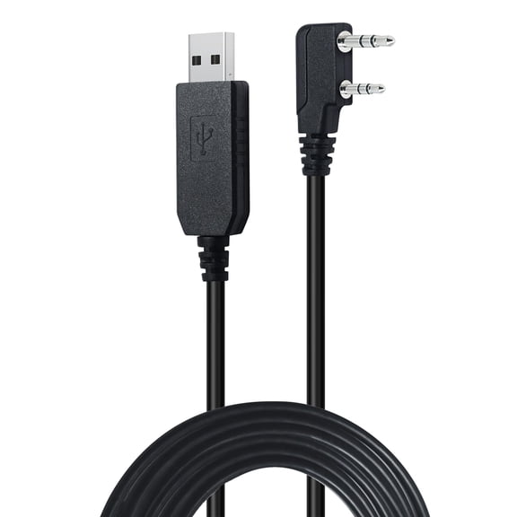 FTDI USB Programming Cable for Baofeng BTECH Wouxun Radioddity Kenwood Radios, 2 Pin Plug & Play, 3 FT, CHIRP Compatible with Windows Mac Linux