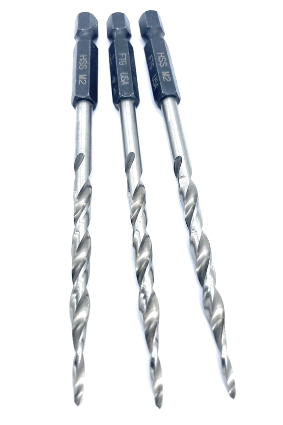 Replacement Tapered Countersink Drill Bit Set 3 Pc Bit (#8) 11/64"
