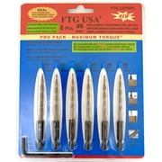 FTG USA Replacement Tapered Countersink Drill Bit Set 6 Pc Bit #6 9/64