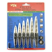 FTG USA Wood Countersink Drill Bit Set #4#6#8#10#12#14 with 2 Stop Collar