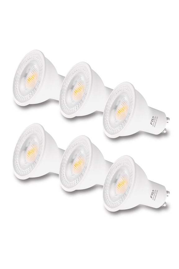 GU10 Led Bulb 5000K Daylight White Dimmable Spot Light 6W 50W Halogen Replacement Bulbs, 6-Pack