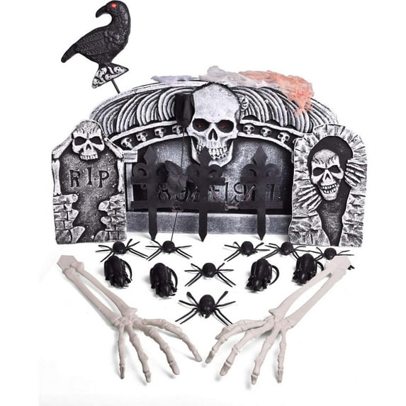 FTL Pedestal and Accessories Off-White and Black Tombstones