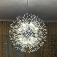 thumbnail image 1 of FTLLI 12-Light Modern Crystal Chandelier, Chrome Dandelion Firework Chandeliers, Hanging Pendant Lighting Fixture for Dining Room, Bedroom, Bathroom, Entryway, Foyer, 1 of 14
