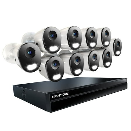 2-Way Audio 24 Channel NVR Security System with 4TB Hard Drive and 10 Wired IP 6K Deterrence Cameras