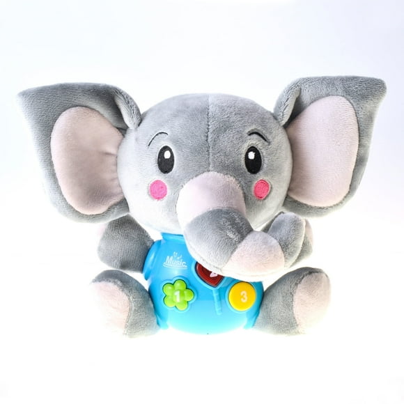 FTS Plush Elephant Infant Toy, Light Up Baby Toys, Soft Velvet Fabric, 1 Count