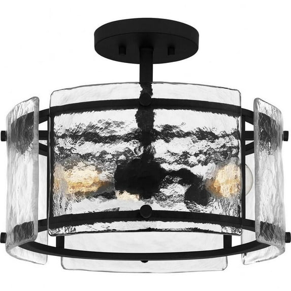 FTS1716EK Quoizel Lighting Fortress - 3 Light Semi-Flush Mount In Transitional Style-12.75 Inches Tall and 16 Inches Wide