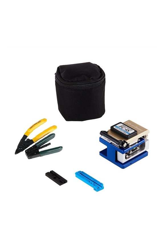 FTTH Fiber Optic Splice Tool Kit Fiber Cutter Optical Fiber Cleaver Cutter Tool Kit FC-6S Cutting Fiber knife +bag + CFS-2 ,Precise Cleaving