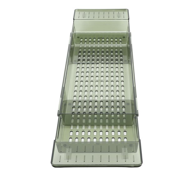 FTVOGUE Bathtub Caddy Tray Adjustable Bath Tray for Tub Expandable to 80cm Bath Tub Organizer with Drain Holes for Bathroom Spa Storage (Light Green)