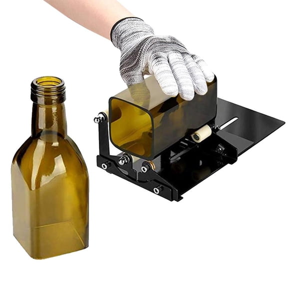 FTVOGUE Glass Bottle Cutter, Square & Round Bottle Cutting Machine, Wine Bottles and Beer Bottles Cutter Tool with Accessories Tool Kit