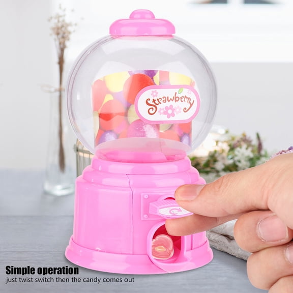 FTVOGUE Machine,Portable Children Candy Machine Plastic Mini Gumballs Dispenser Kids Kindergarten Gift