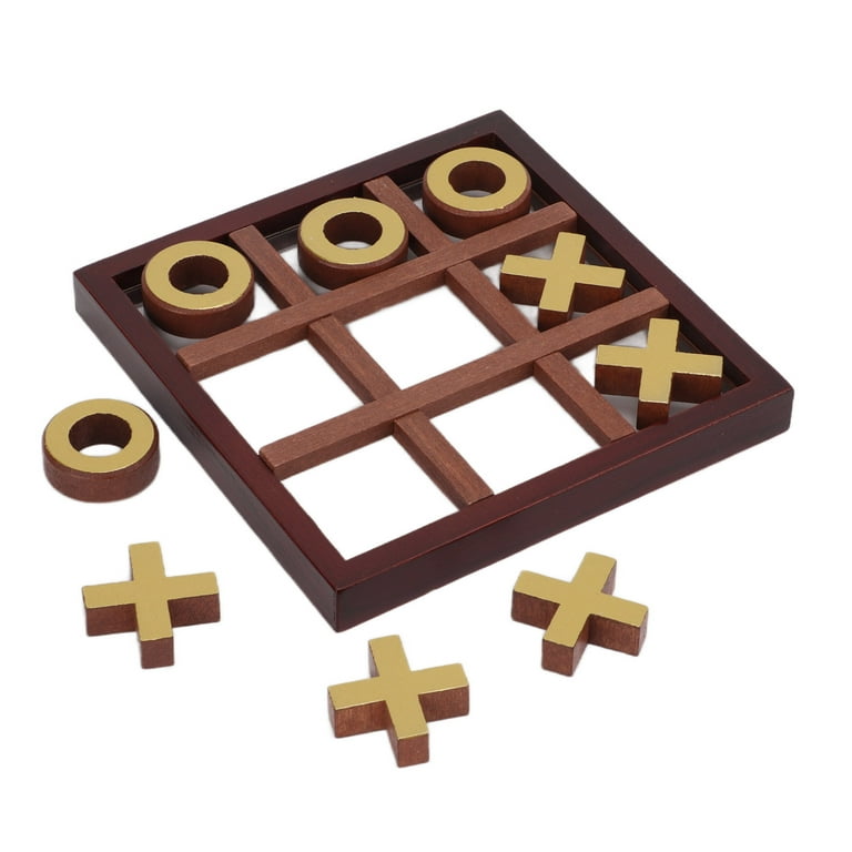 FTVOGUE XO Wooden Board Game XO Toe Game Coffee Table Decor Interactive Puzzle Game For Children Family Family Board Game Toy