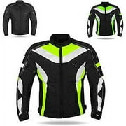 FTX Motorcycle Jacket for Mens Dual Sports Racing Biker Riding CE Armored Waterproof Yellow, S