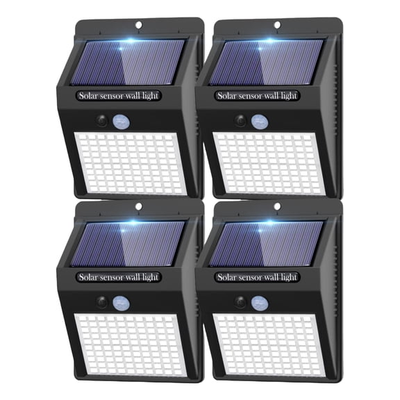 FTX Solar Motion Sensor Lights Outdoor,100LED, 4Pack