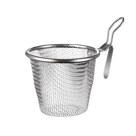 FTsdfkl 11cm Stainless Steel Hanging Pasta Strainer Basket, Mesh Noodle Blanching Pot Insert for Home Restaurant Kitchen