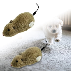FTsdfkl 16cm Wind-Up Mouse Racing Mouse Plush Mice Cat Chaser,Cat Mice and Animals Toys with Twirling Tail Interactive Play for Kitten Mouse