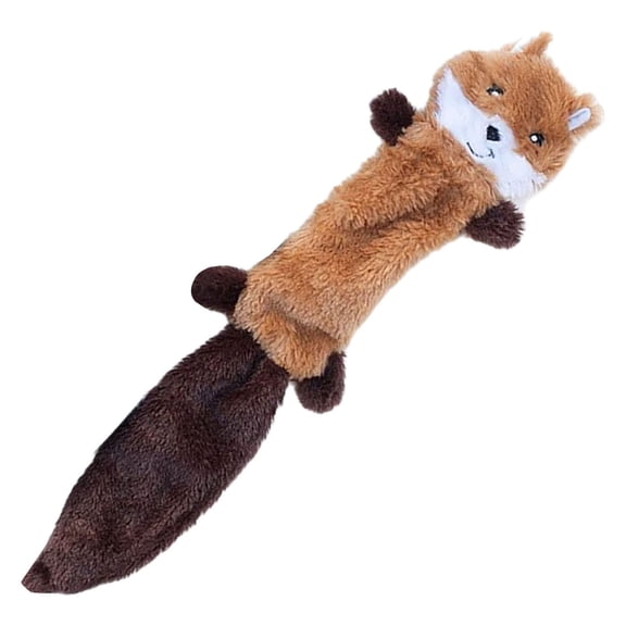 FTsdfkl 18Inch Squirrel Plush Squeaky Dog Toys, No Stuffing Interactive Dog Toys for Medium to Large Dogs with Squeaky and Crinkle Paper,Unstuffed Chew Toy For Dogs