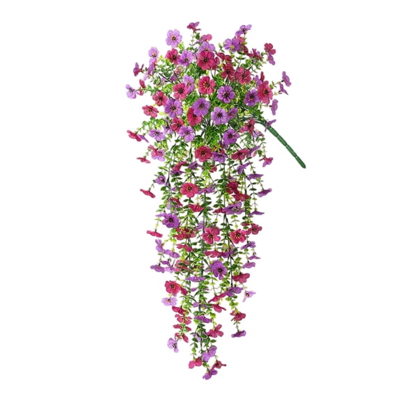 FTsdfkl 1PC Artificial Hanging Flowers, Outdoor Hanging Lavender Flower Ferns Eucalyptus Leaves for Porch Wedding Party Spring Decor,30Inch
