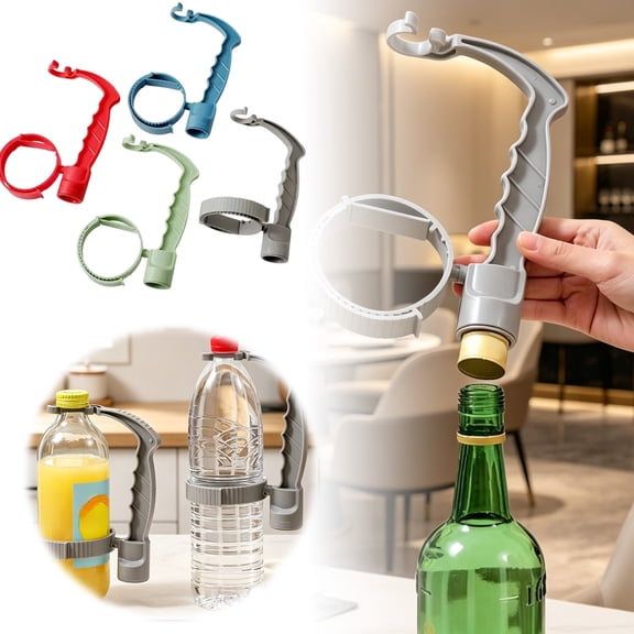 FTsdfkl 2 In 1 Bottle Handle Pour Spout, Anti Slip Leakproof Beverage Dispenser for Home Kitchen Party Beverage Bottles