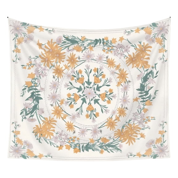 FTsdfkl 230x160cm Boho Floral Rectangular Sun Shade Sail, Waterproof Polyester UV Block Patio Outdoor Canopy