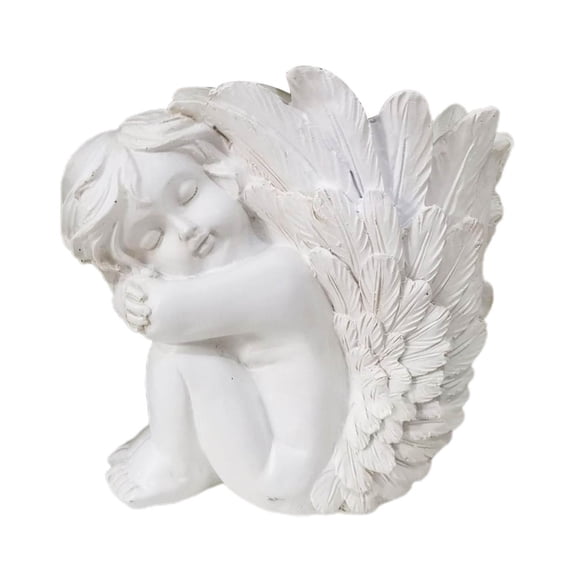 FTsdfkl Angel Figurine Pen Holder,Crafted Head Face Planter Pot Flower Pot With Hole,Unique Office Desk Accessories(5.5*5.5Inch)