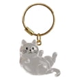 thumbnail image 1 of FTsdfkl Cat Hair Memorial Keychain, Clear Acrylic Cat-Shaped Locket, Cute Pet Keepsake Pendant for Cat Lovers, Pet Hair Holder Key Ring, 1 of 5