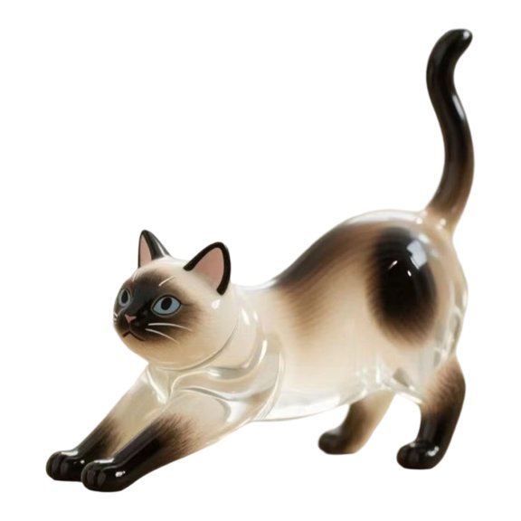 FTsdfkl Cat Hair Memorial Keychain, Clear Acrylic Cat-Shaped Locket, Cute Pet Keepsake Pendant for Cat Lovers, Pet Hair Holder Key Ring