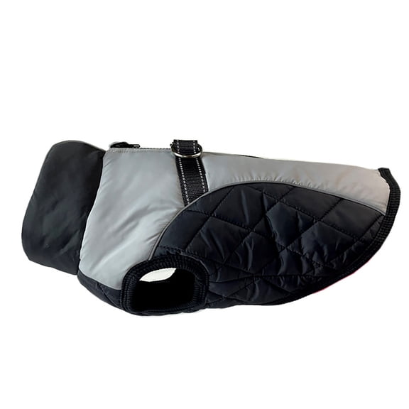 FTsdfkl Dog Coat Dogs Jacket, Waterproof Reflective Adjustable Dog-Winter Coats for Small/Medium/Large Dogs, Warm Zip Up Bomber Vest with Dual D Ring Leash