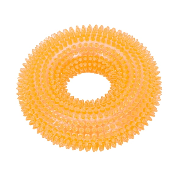 FTsdfkl Dog Squeaky Chew Toys for Chewers,Donut Ring Design 3.94 inch, Safe TPR Chewable Dog Toys for Teeth Grinding&Cleaning,Dog Fetch Toys for Enhancing Interactivity Outdoor