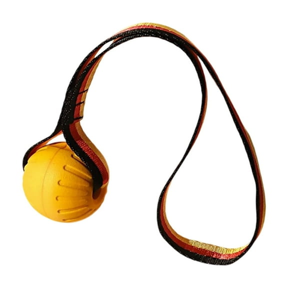 FTsdfkl EVA Dog Ball Toy with Strap,, 7CM Durable Heavy Duty Interactive Ball For Boredom Aggressive Chewers，Floating Fetch Toy for Medium & Large Dogs