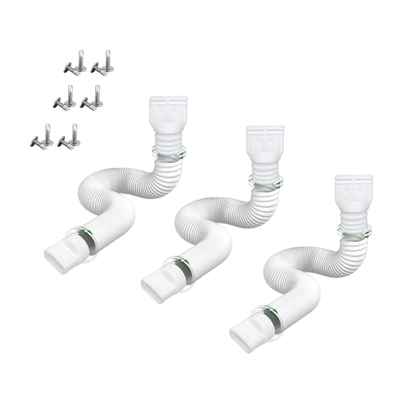 FTsdfkl Flexible Corrugated Downspout Extension, Adjustable Plastic Gutter Drain Pipe For House Rainwater Runoff Outdoor Yard