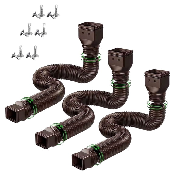 FTsdfkl Flexible Corrugated Downspout Extension, Adjustable Plastic Gutter Drain Pipe For House Rainwater Runoff Outdoor Yard