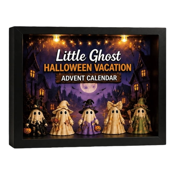 FTsdfkl Ghost Halloween Light Box, Battery Operated Warm LED Night Lamp for Kids Bedroom Desktop Party Decor