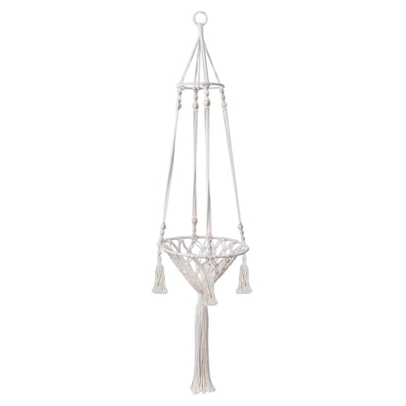 FTsdfkl Macrame Cat Hammock, Handwoven Tassels Cats Bed, Bohemian-Style Hanging Basket Swing,Comfortable Window Kitty Bed for Playing Sleeping Climbing and Lounging,No Cushion