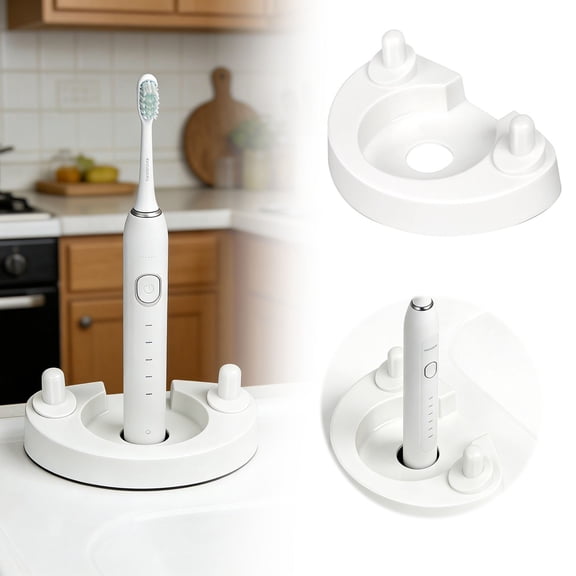 FTsdfkl Multi Slot Electric Toothbrush Holder Stand, Drainable Countertop Caddy For Rechargeable Toothbrush Replacement Head Bathroom Storage Organizer